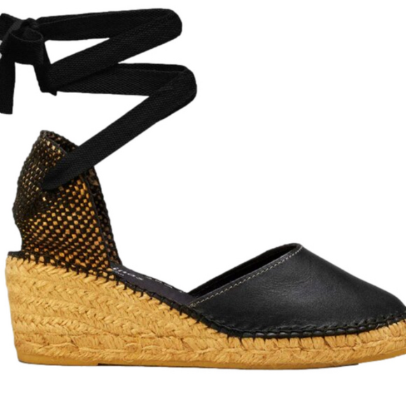 Diegos Shoes - DIEGOS® Black leather handcrafted in spain Lola espadrilles